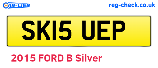 SK15UEP are the vehicle registration plates.