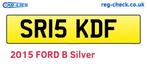 SR15KDF are the vehicle registration plates.