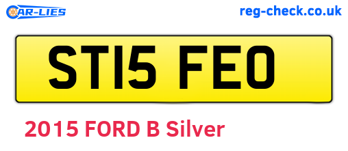 ST15FEO are the vehicle registration plates.