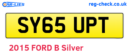 SY65UPT are the vehicle registration plates.