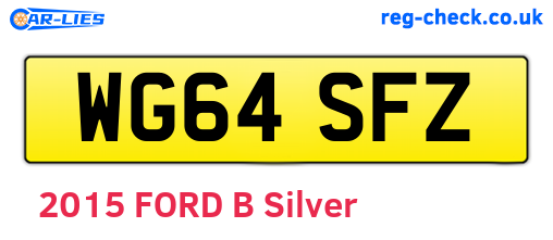 WG64SFZ are the vehicle registration plates.