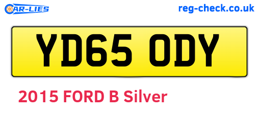 YD65ODY are the vehicle registration plates.