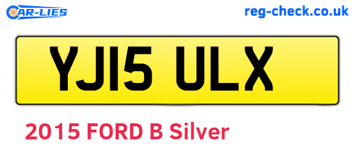 YJ15ULX are the vehicle registration plates.