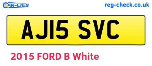 AJ15SVC are the vehicle registration plates.