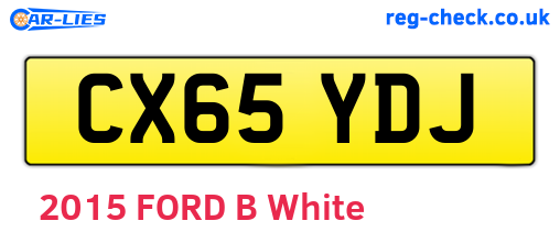 CX65YDJ are the vehicle registration plates.