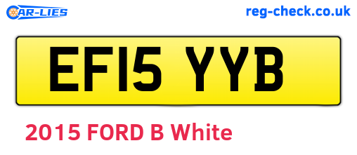 EF15YYB are the vehicle registration plates.