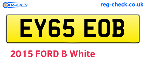 EY65EOB are the vehicle registration plates.
