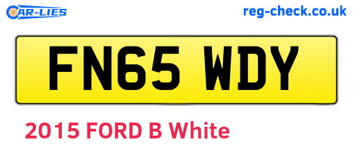 FN65WDY are the vehicle registration plates.