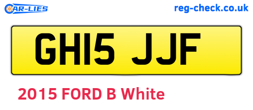 GH15JJF are the vehicle registration plates.