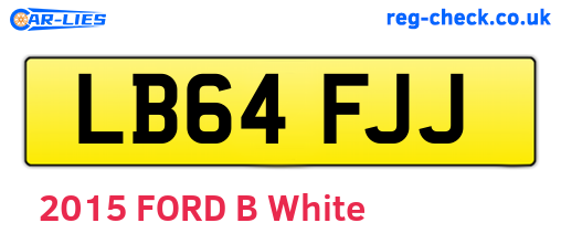 LB64FJJ are the vehicle registration plates.