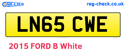 LN65CWE are the vehicle registration plates.