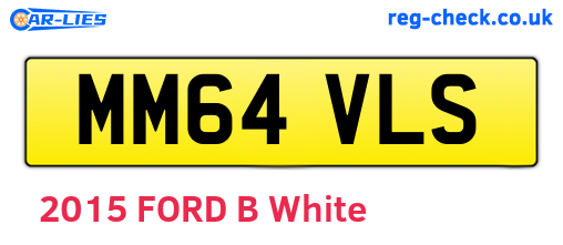MM64VLS are the vehicle registration plates.