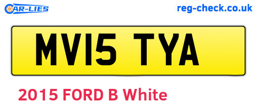 MV15TYA are the vehicle registration plates.