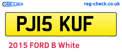 PJ15KUF are the vehicle registration plates.