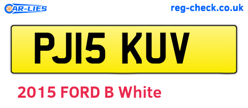 PJ15KUV are the vehicle registration plates.