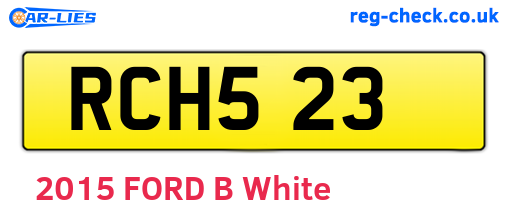 RCH523 are the vehicle registration plates.