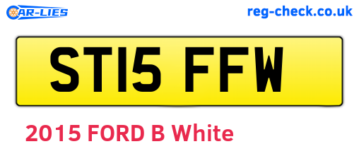 ST15FFW are the vehicle registration plates.