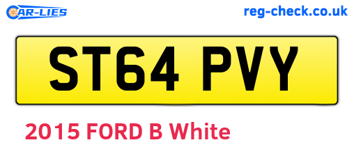 ST64PVY are the vehicle registration plates.