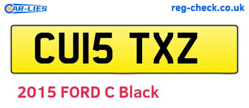 CU15TXZ are the vehicle registration plates.