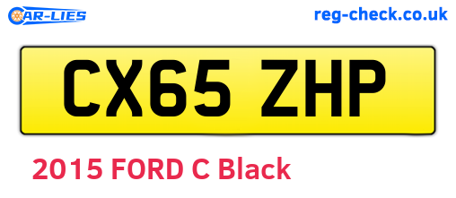 CX65ZHP are the vehicle registration plates.