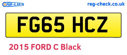 FG65HCZ are the vehicle registration plates.