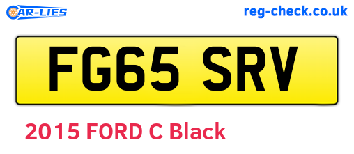 FG65SRV are the vehicle registration plates.