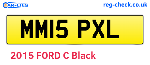 MM15PXL are the vehicle registration plates.