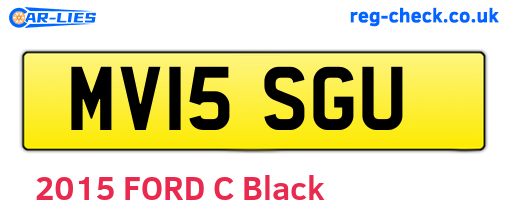 MV15SGU are the vehicle registration plates.