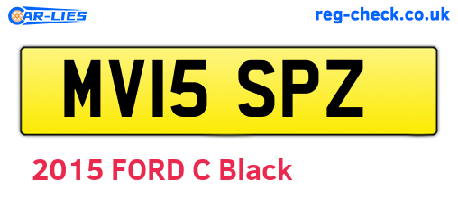 MV15SPZ are the vehicle registration plates.