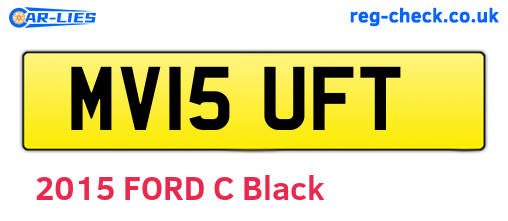MV15UFT are the vehicle registration plates.