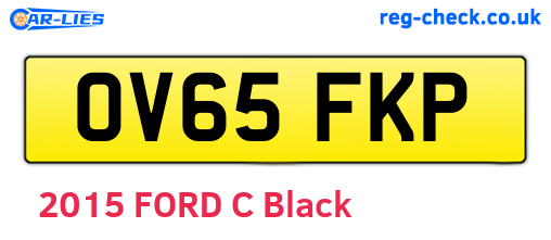 OV65FKP are the vehicle registration plates.