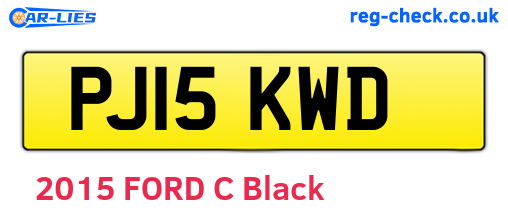 PJ15KWD are the vehicle registration plates.