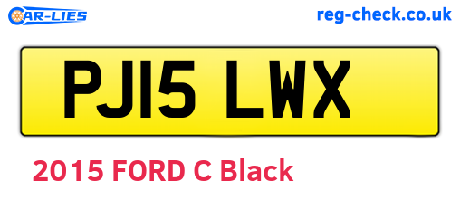 PJ15LWX are the vehicle registration plates.