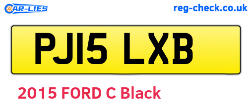 PJ15LXB are the vehicle registration plates.