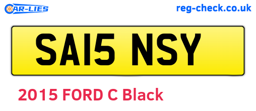 SA15NSY are the vehicle registration plates.