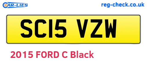SC15VZW are the vehicle registration plates.