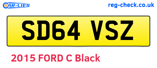 SD64VSZ are the vehicle registration plates.