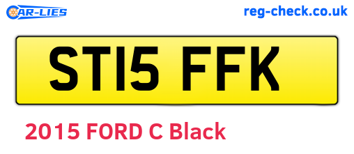 ST15FFK are the vehicle registration plates.