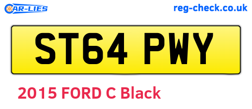 ST64PWY are the vehicle registration plates.