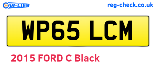 WP65LCM are the vehicle registration plates.