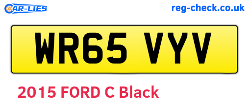 WR65VYV are the vehicle registration plates.