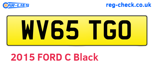WV65TGO are the vehicle registration plates.