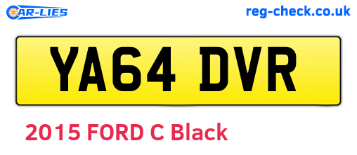 YA64DVR are the vehicle registration plates.