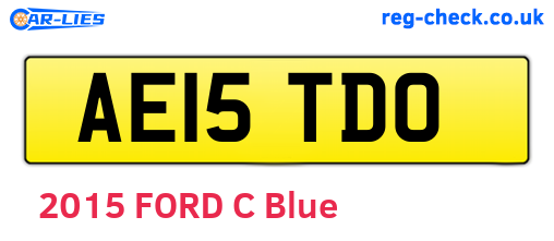 AE15TDO are the vehicle registration plates.