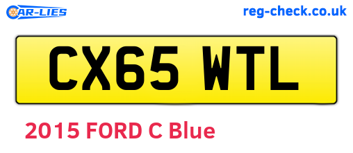 CX65WTL are the vehicle registration plates.
