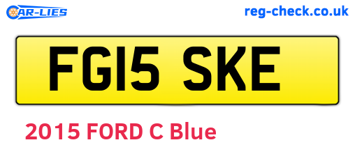 FG15SKE are the vehicle registration plates.