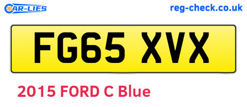FG65XVX are the vehicle registration plates.