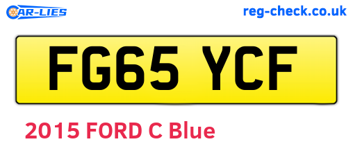 FG65YCF are the vehicle registration plates.
