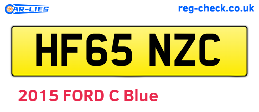 HF65NZC are the vehicle registration plates.