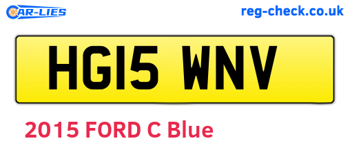 HG15WNV are the vehicle registration plates.